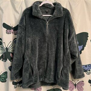 Oversized One eleven fluffy teddy sherpa quarter zip